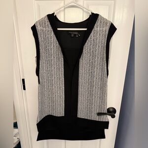 Banana Republic Black and White Tunic Top